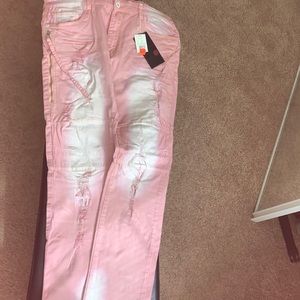 Unisex pink jeans